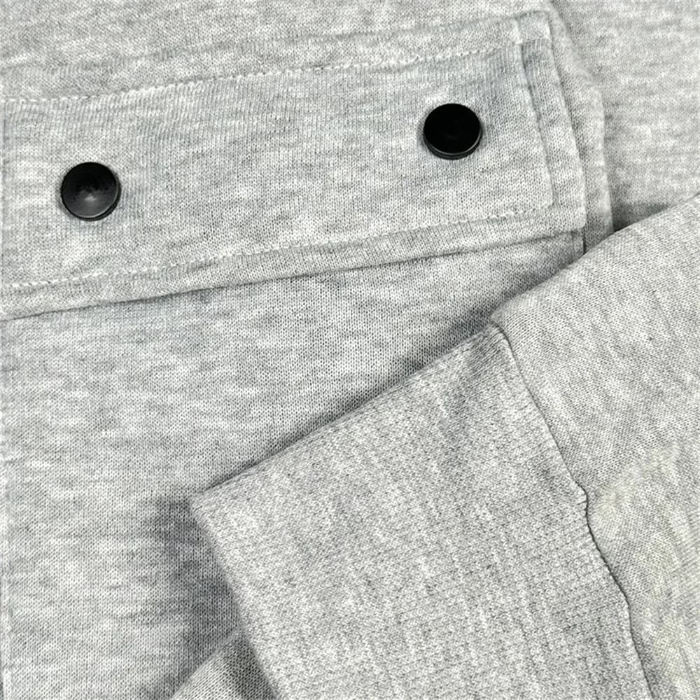 Sweat à capuche chaud pour hommes, Long, quotidien, extérieur, multi-poches, fermeture éclair, confo