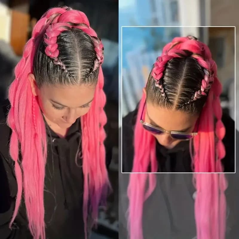 WIGSIN 20 pouces synthétique pré étiré Yaki Ez boîte tressage cheveux pour femmes Extension de cheve