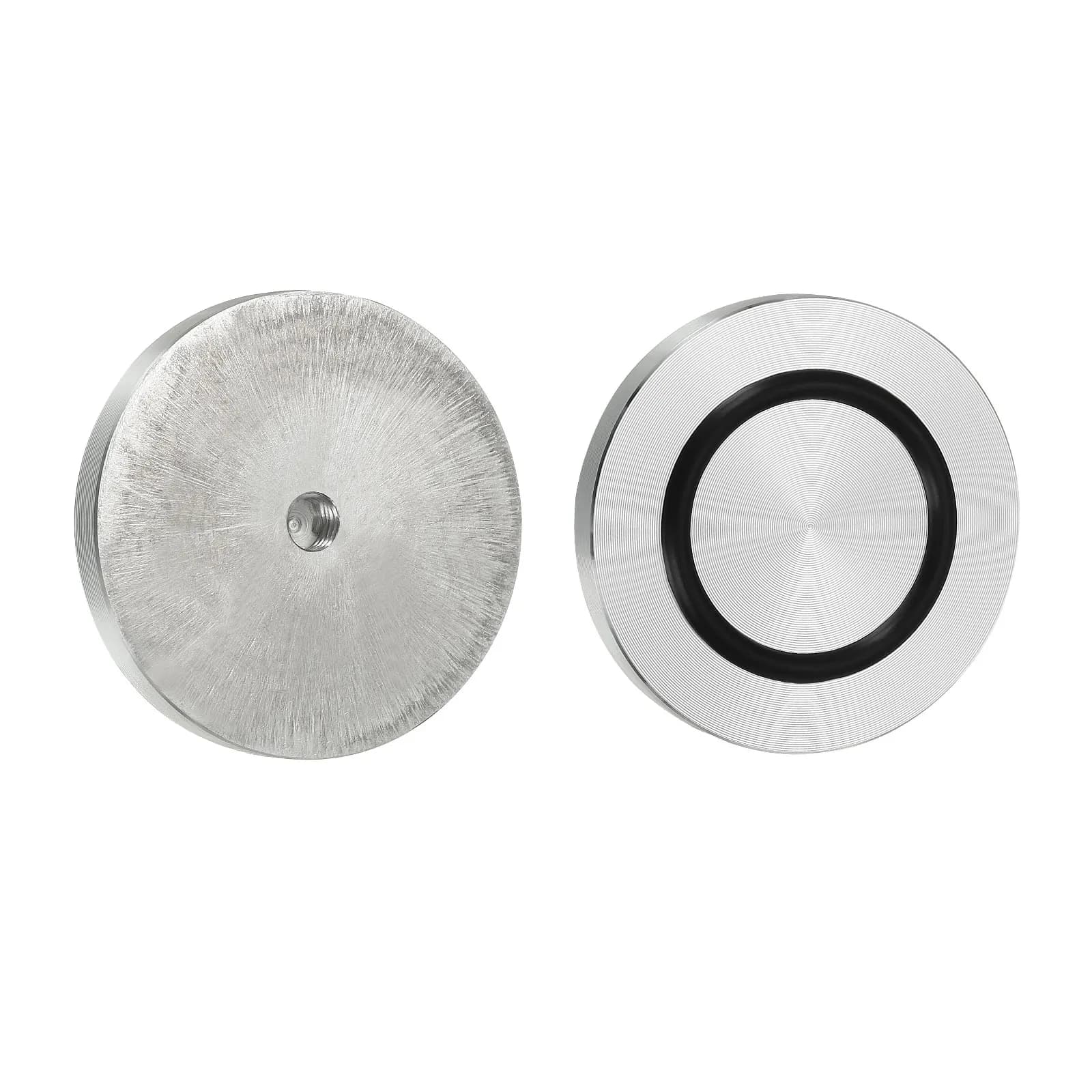 Disque circulaire en aluminium de 40/50/60mm de diamètre, adaptateur supérieur en verre M8, pieds de