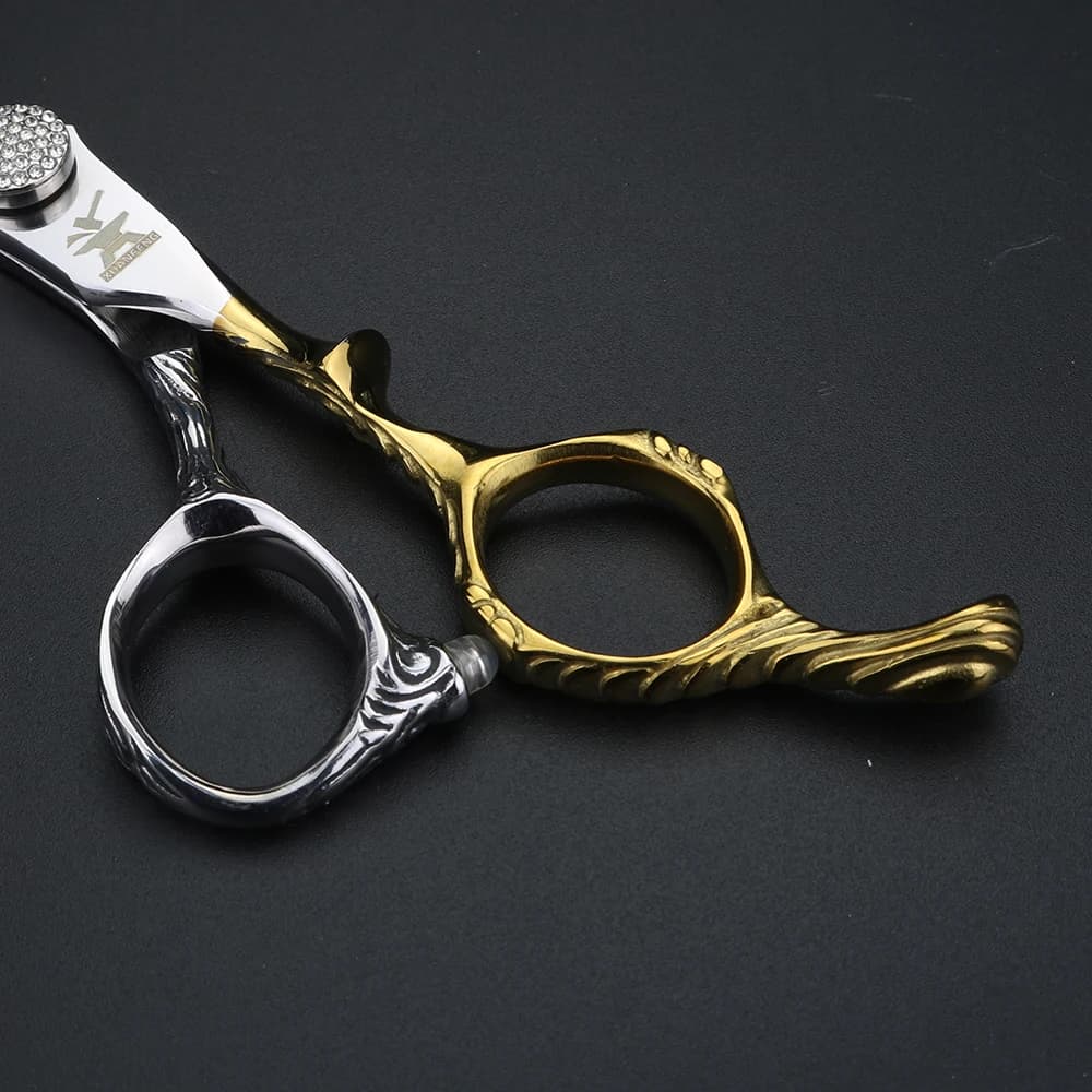 XUANFENG vis diamantées de 6 pouces, ciseaux de coiffeur dorés, outils de coiffure, ciseaux de coupe