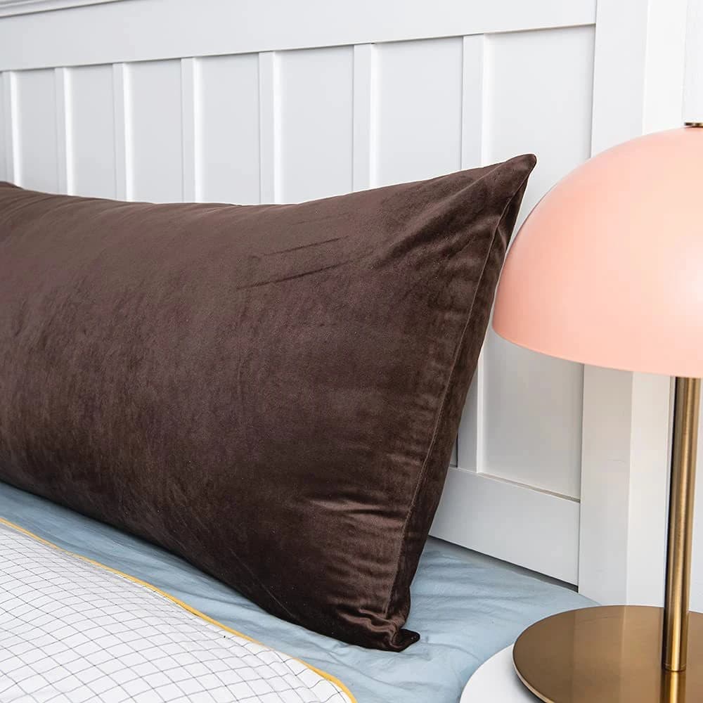 Housse de coussin en velours douillet 50x70 50x100, double coussin lombaire de luxe, housse décorati