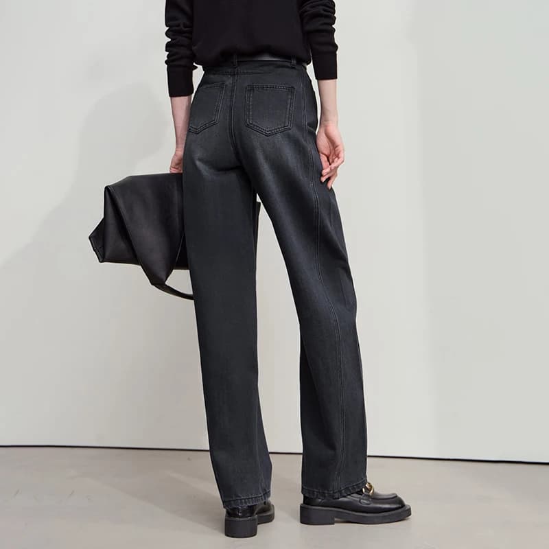 Jean décontracté Amii pour femme, nouvelle collection Printemps 2025, pantalon minimaliste rétro pol