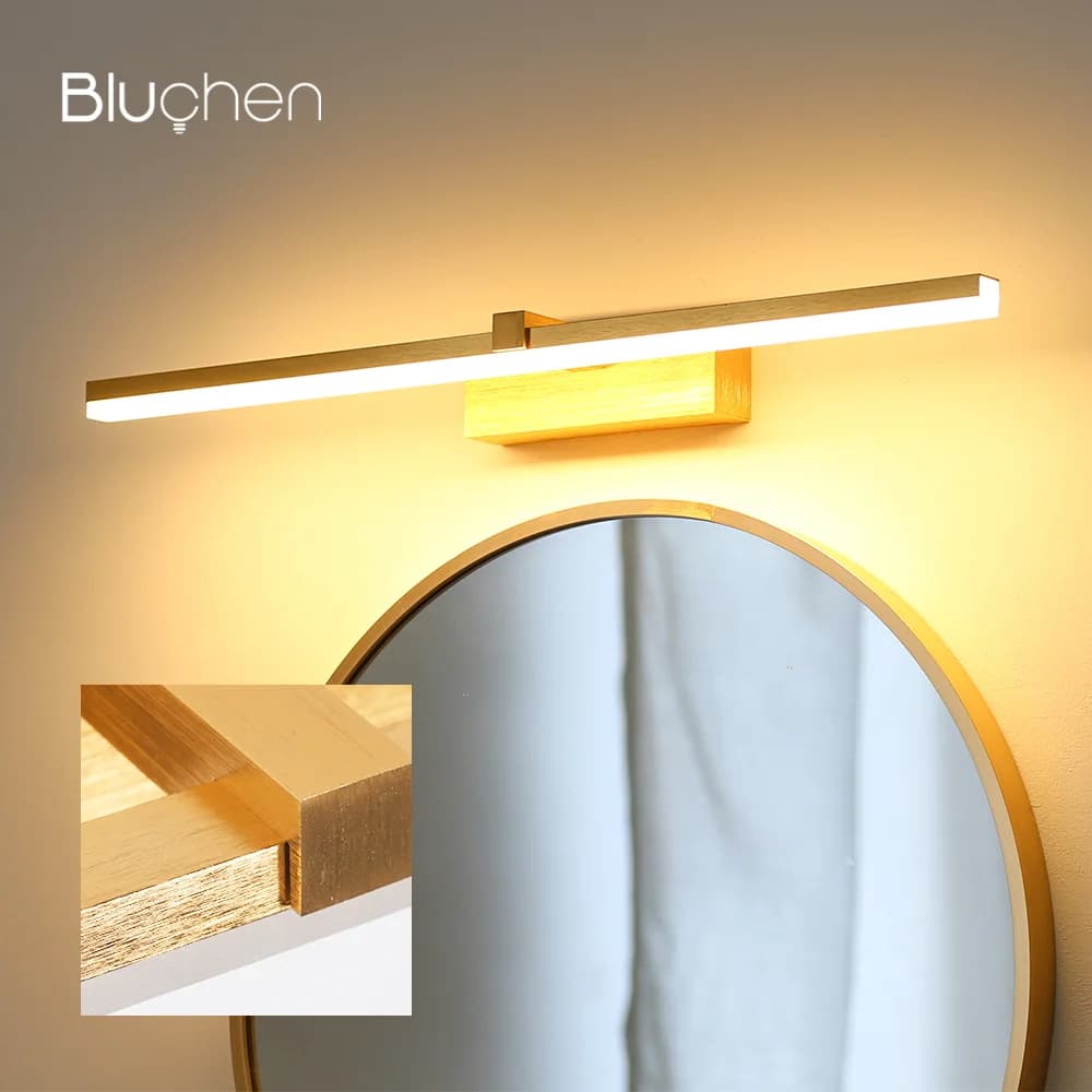 Applique Murale Dorée 40cm 51cm Chambre Miroir Led Applique Murale Montage En Surface AC90-260V Appl