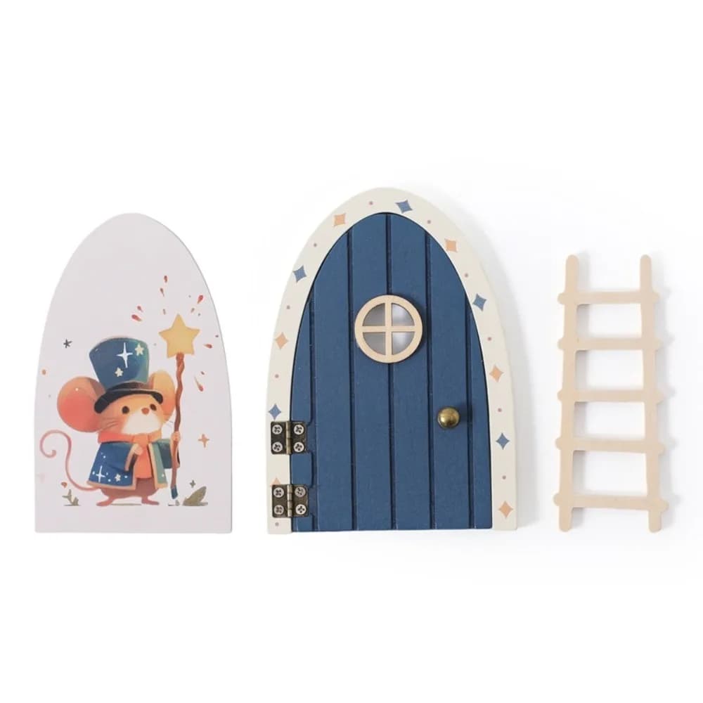 Maison de poupée bois fée elfe porte Mini décorations pour la maison chambre décoration murale dessi
