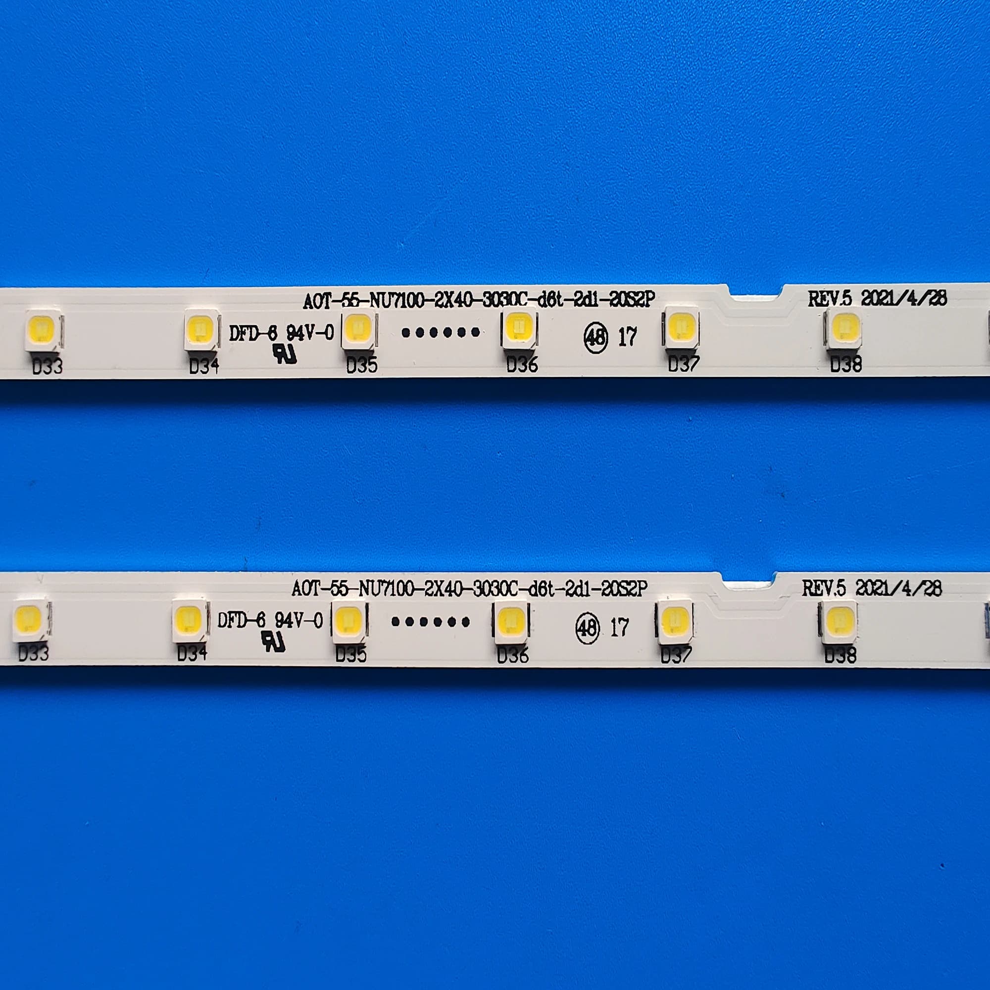 Bande de rétro-éclairage LED pour 55NU7100 UN55RU7100 UE55NU7100 UE55N5540AU UE55NU7023 UE55NU7500 U