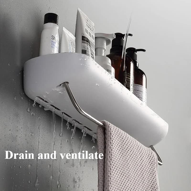 Étagères de salle de bain ECOCO, organisateur de rangement mural, étagère à serviettes, support à sh