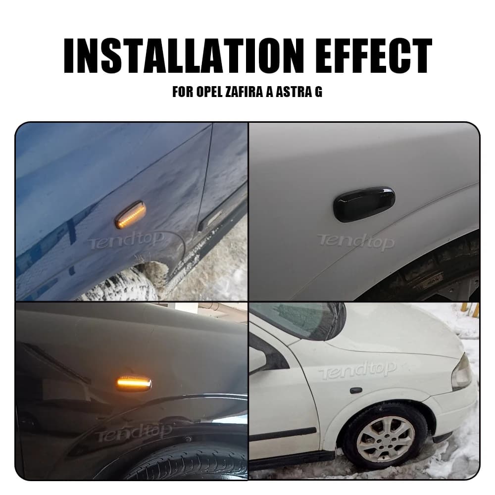 Pour Opel pour Zafira A 1999-2005 Astra G 1998-2009 clignotant LED marqueur latéral indicateur lumin