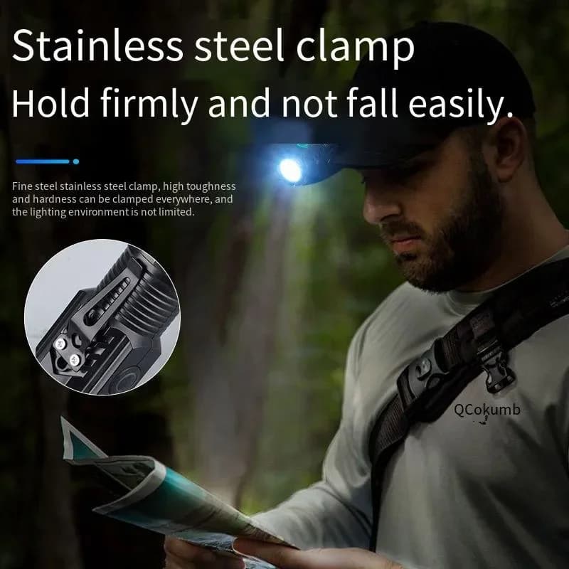 Mini lampe torche LED portable 3 LED, lumière ultra puissante, rechargeable par USB, batterie intégr