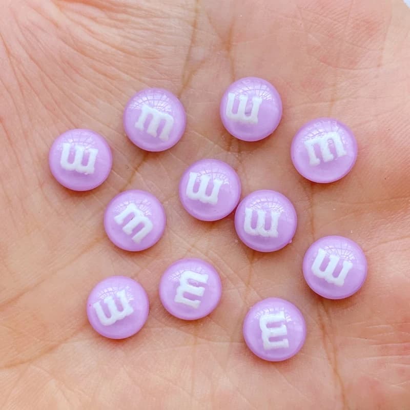 50pcs mignon 8mm mixte Mini bonbons ongles strass gemmes paillettes Nail Art bijoux manucure ongles 