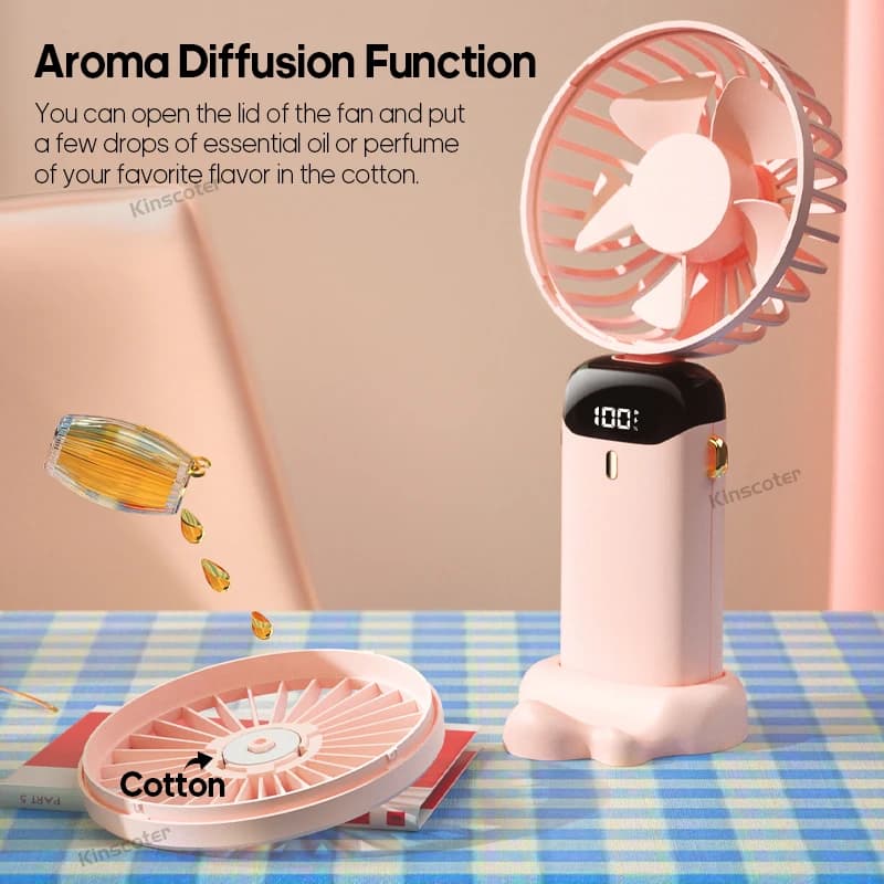 Mini ventilateur portatif USB Pliable Ventilateur de cou suspendu Ventilateur USB rechargeable à 5 v