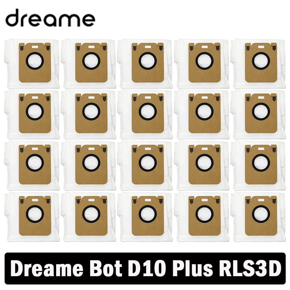 Sac à poussière pour aspirateur Robot Dreame Bot D10 Plus, accessoires RLS3D, sacs sales, pièces de 