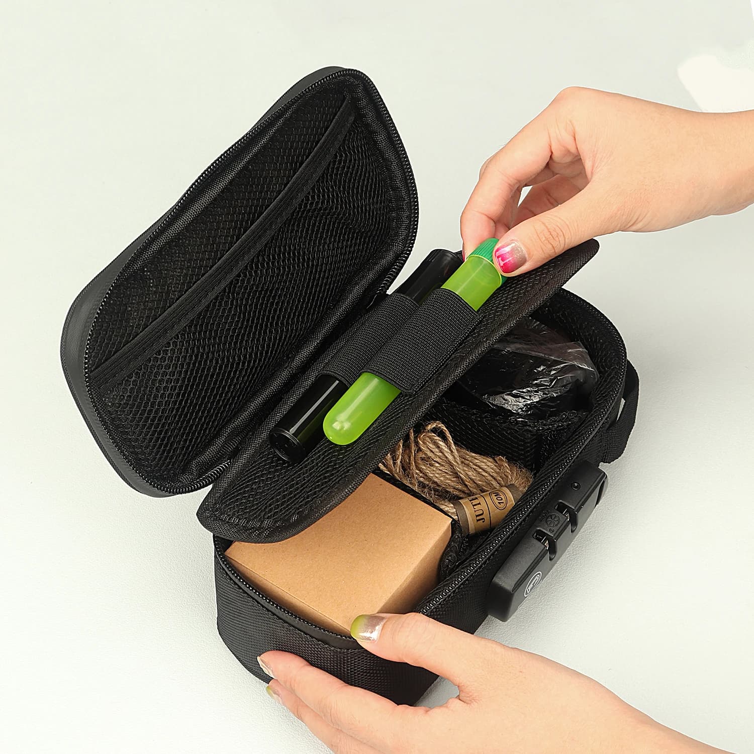 FIREDOG Sac de tuyau anti-odeur avec étui pour bouteille de pot à serrure à combinaison