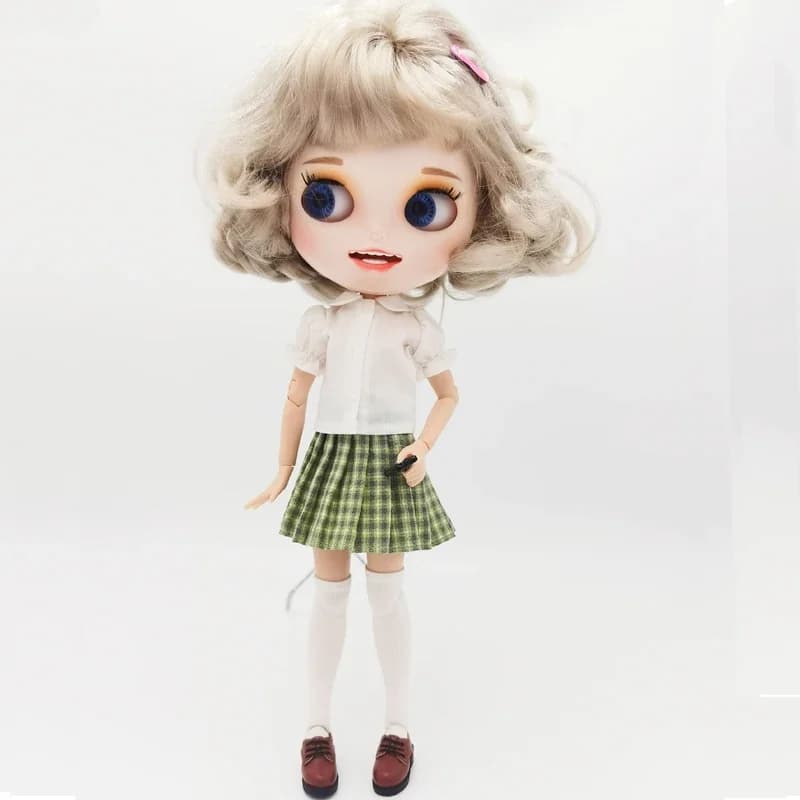 Blythe – bas de poupée, Legging Long noir et blanc pour bottes Blyth Azone, chaussettes de poupée OB