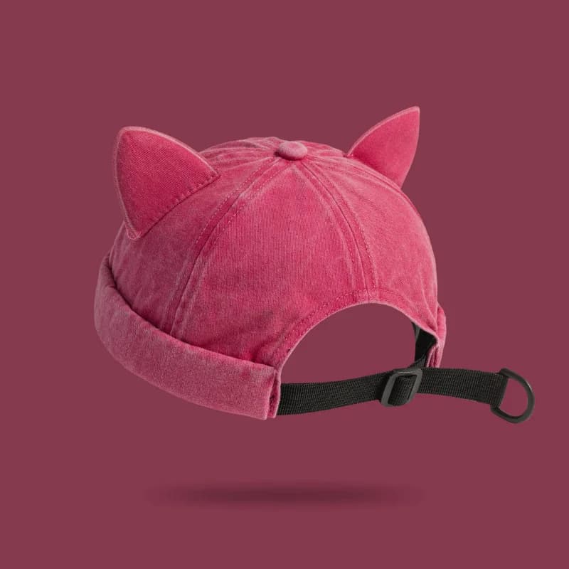 Nouveau Style coréen oreilles de chat femme chapeau rétro hommes femmes réglable Docker casquette à 