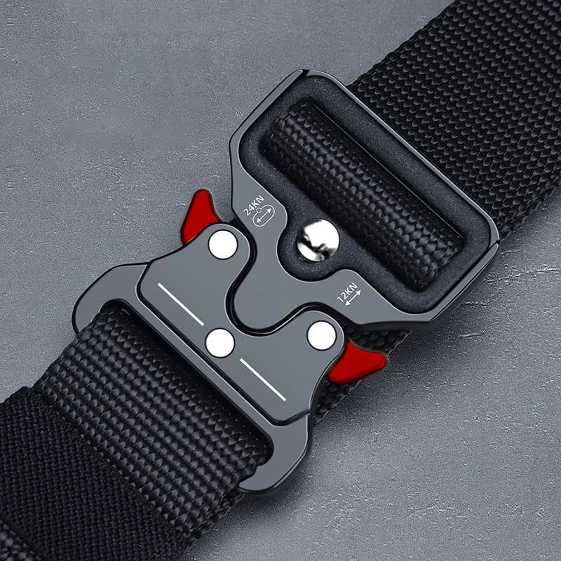 Ceinture tactique 1 pièce pour hommes ; ceinture à boucle à dégagement rapide pour sports de plein a