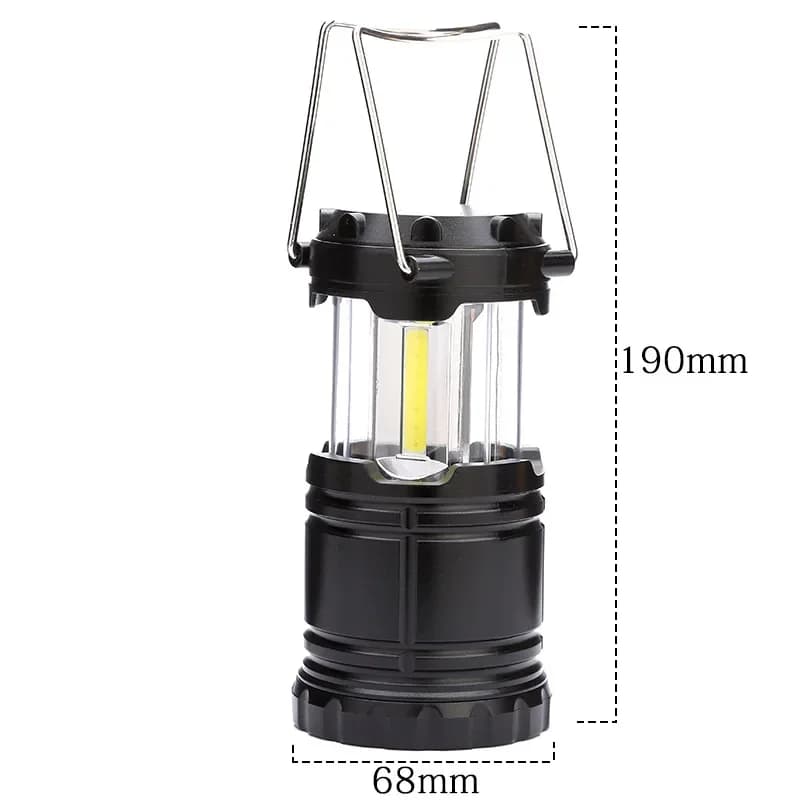 Mini lampe de tente 3 * COB LED lanterne Portable torche télescopique lampe de Camping lumière de se