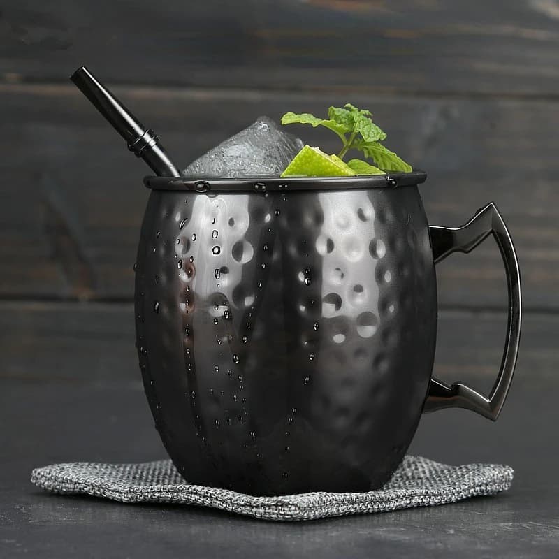 Tasse mule de moscou en acier inoxydable de 530ml, 1 pièce, tasse de bière pour Bar de cuisine, tass