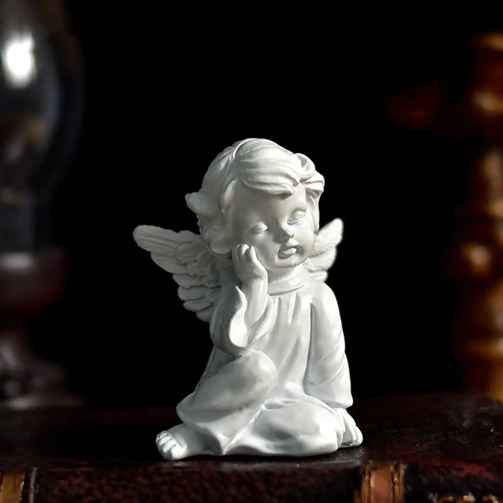 Figurine d'ange en résine, Statue de prière, ornements de bureau paisible