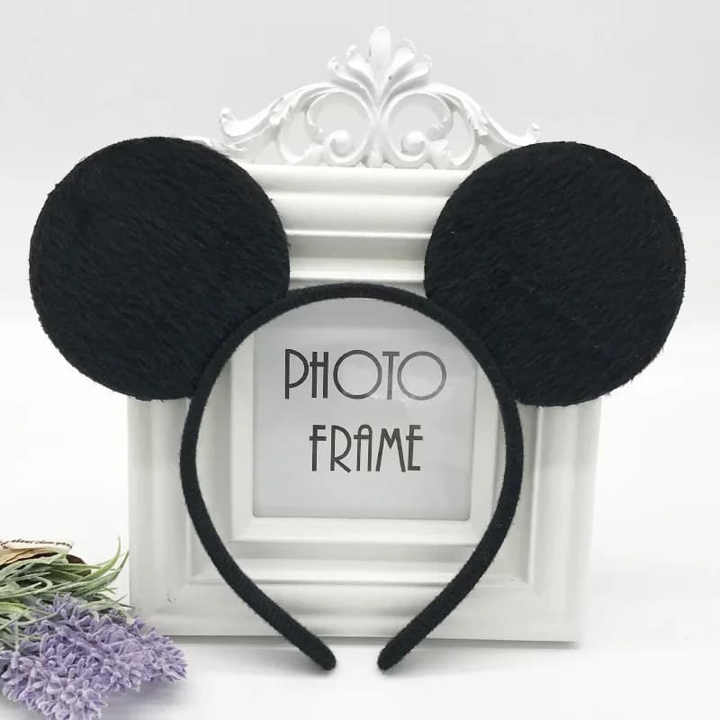 Oreilles de souris pour filles, bandeau à nœud solide, fournitures de fête d'anniversaire et Costume