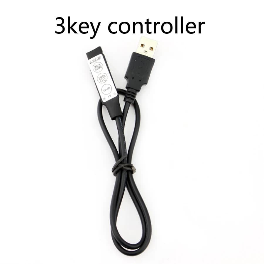 DC 5V USB LED bande lumineuse RGB contrôleur couleur unique IR Bluetooth télécommande RF télécommand