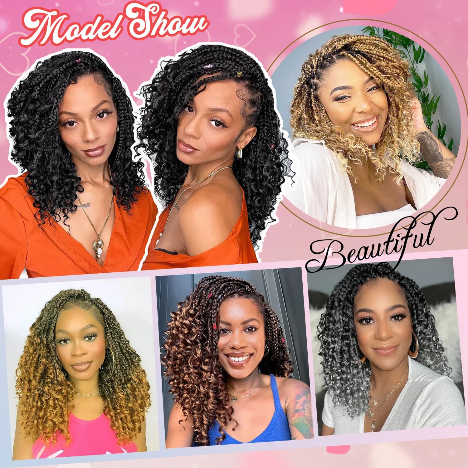 10 pouces déesse boîte tresses Crochet cheveux 1 paquet/lot synthétique Boho Crochet boîte tresses a