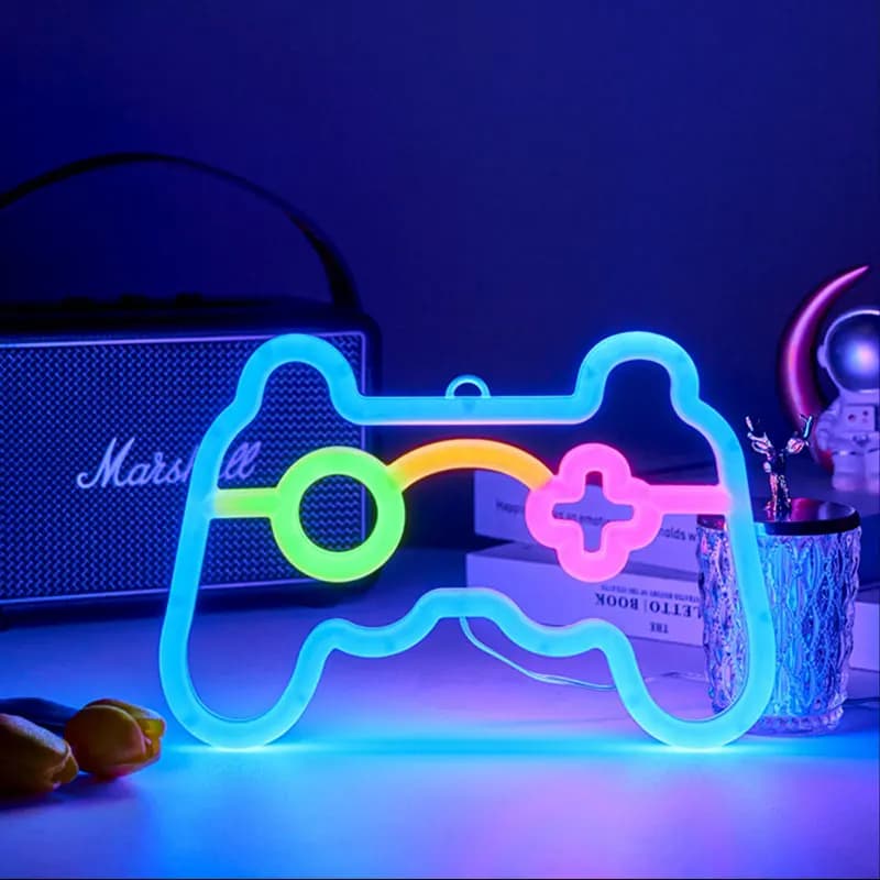 Jeu Pad enseignes au néon LED veilleuse, USB/alimenté par batterie éclairage d'ambiance, pour cadeau