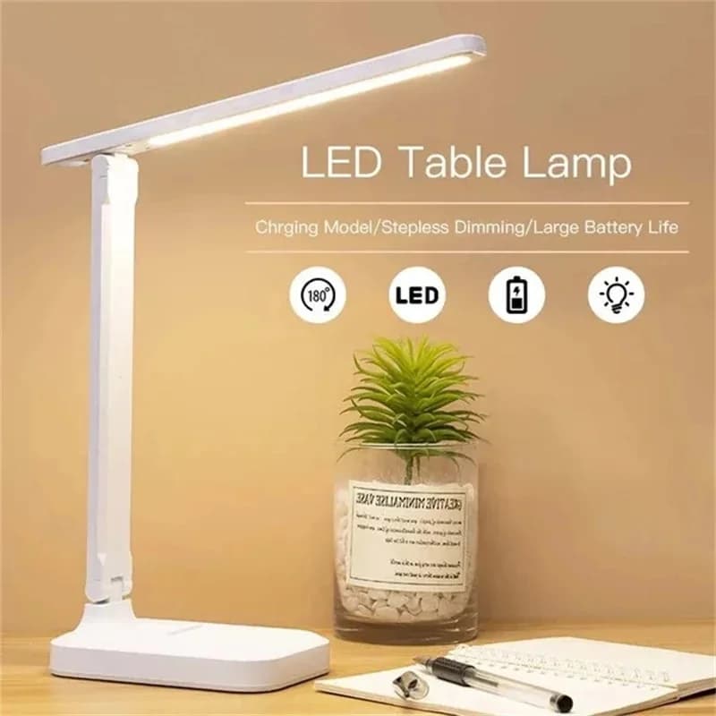 Protection des yeux tactile USB Charge 3 couleurs réglable tactile pliable lampe de bureau veilleuse