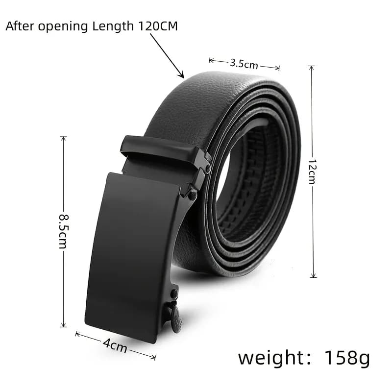 Ceinture en PU à boucle automatique pour hommes, de haute qualité, Simple, Business, décontractée, à