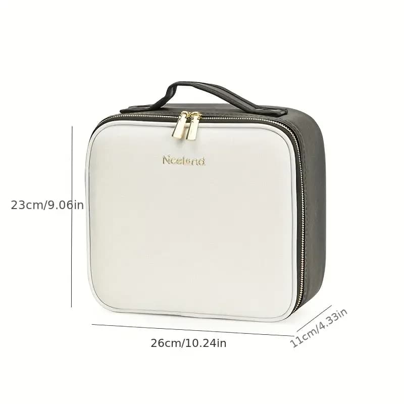 Trousse de maquillage de voyage portable avec miroir, lumière LED aste, étanche, non parfumée, batte