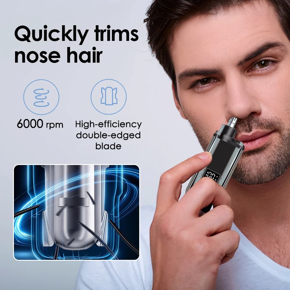 Tondeuse électrique Portable pour le nez, lame arquée tridimensionnelle, peut couper facilement les 