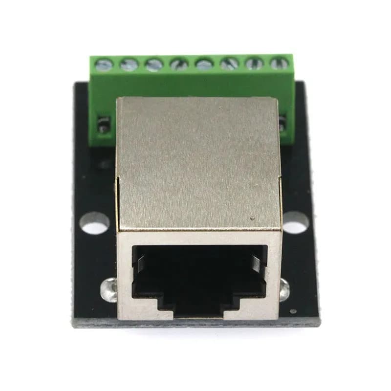 Prise femelle unique RJ45 vers terminal de câblage d'espacement 2.54 carte adaptateur de port réseau
