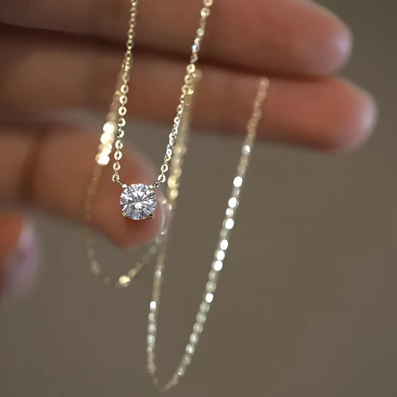 Collier en argent Sterling 925 plaqué or 18 carats, chaîne de clavicule polyvalente en Zircon brilla