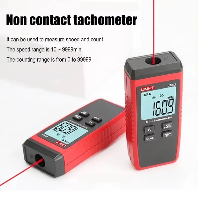 UNI-T Mini tachymètre Laser numérique UT373 tachymètre sans Contact plage de RPM 10-99999 tr/min tac