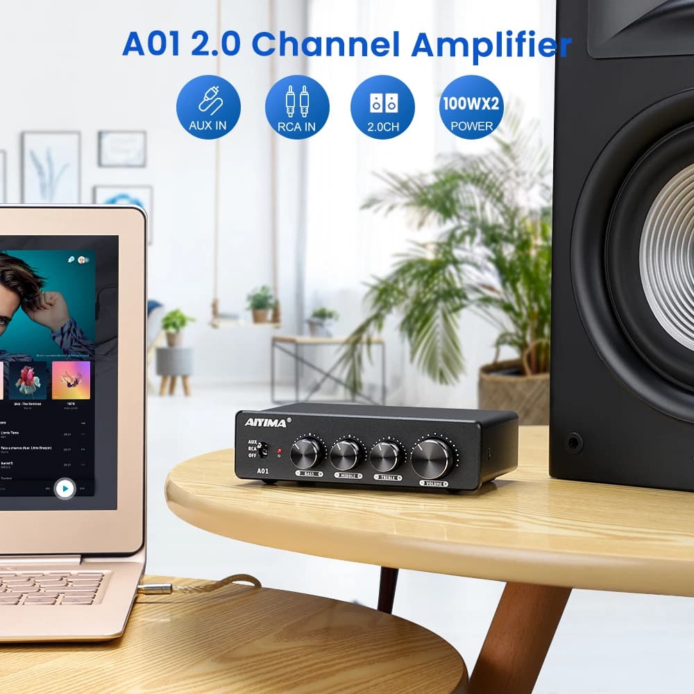 Amplificateur de puissance Bluetooth AIYIMA Audio A01 PRO A01 TPA3116D2, amplificateur audio HIFI, a