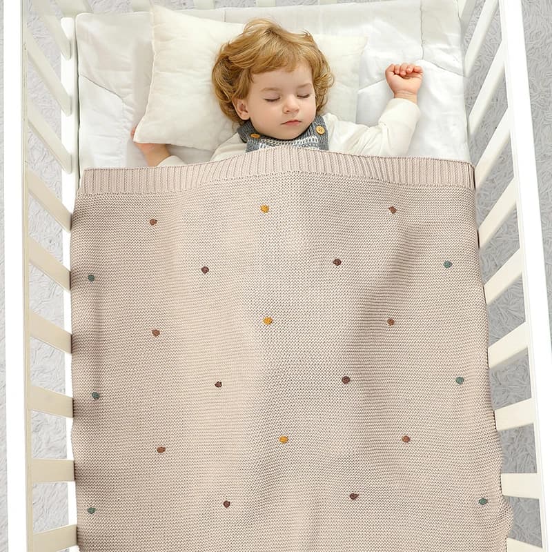 Couvertures pour nouveau-né 90x70cm, tricotées pour nourrissons, garçons et filles, en coton Ultra d