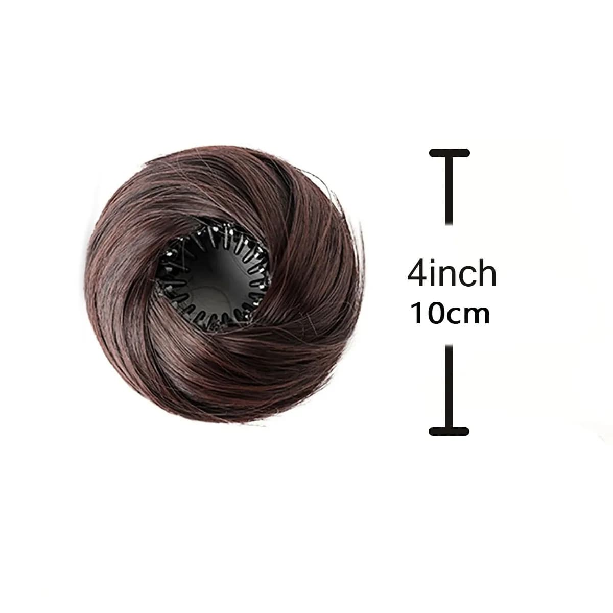 Chignon synthétique avec Clips élastiques circulaires, 1 pièce, perruque de cheveux lisses en forme 