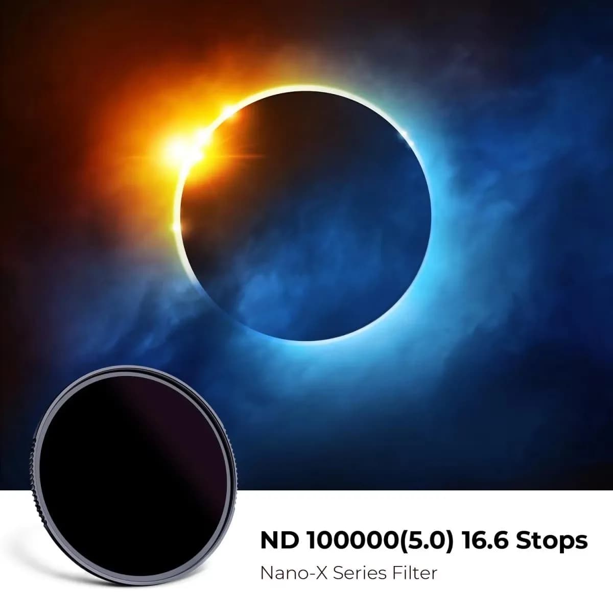 K & F ND FilterX ND100000 filtre solaire solaire éclose solaire partielle totale nd100000 transit fi