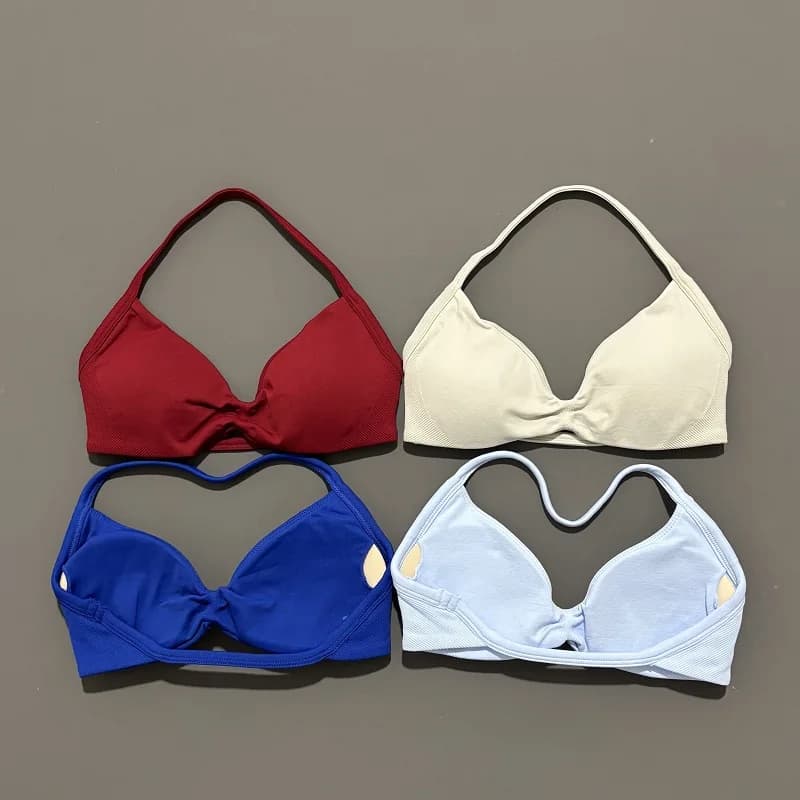 Soutien-gorge de Sport à bretelles dos nu Yoga soutien-gorge de gymnastique Scrunch push-up bonnets 