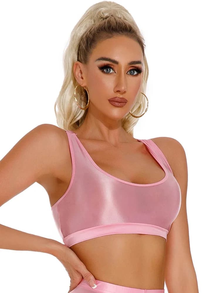 Collant de brevSexy et Brcorporelle à l'Huile pour Femme, Vêtement Court, Col en V Profond, Tache Pr