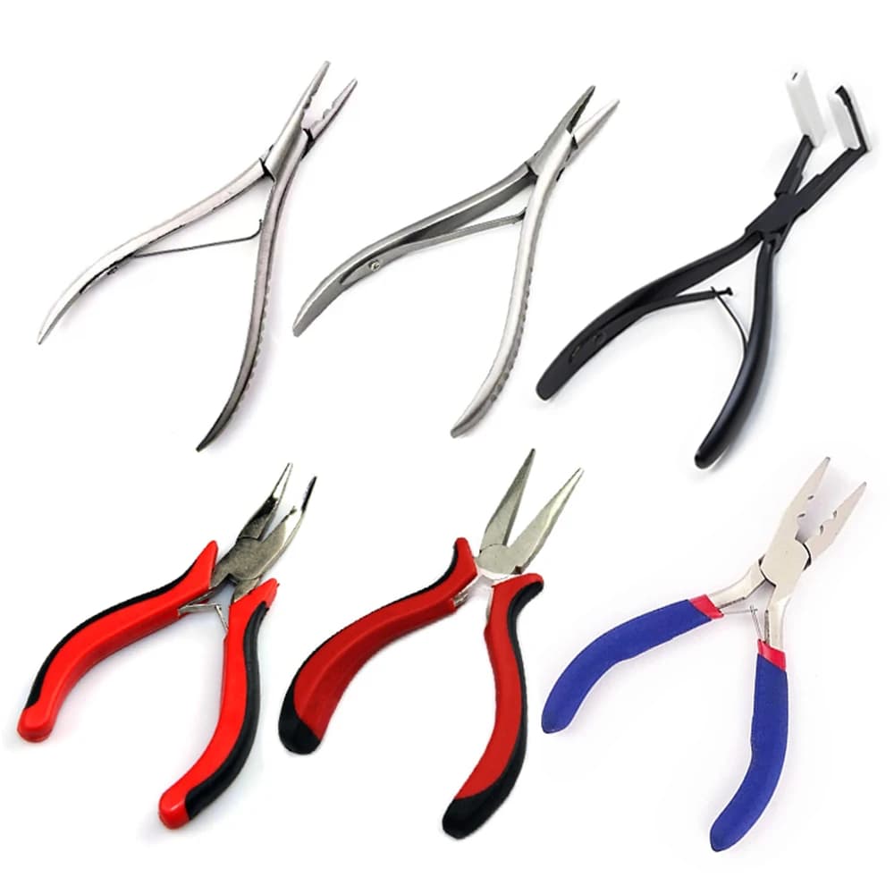Pince d'extension de cheveux à bande, kit d'outils, pincettes pour extensions de cheveux, ensemble d
