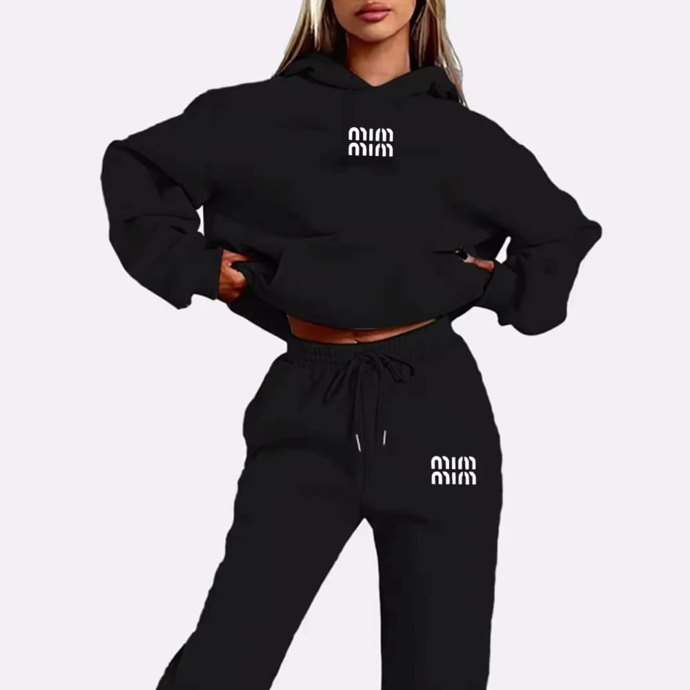 Ensemble de survêtement deux pièces imprimé MM pour femmes, sweat-shirt de Jogging à la mode avec co