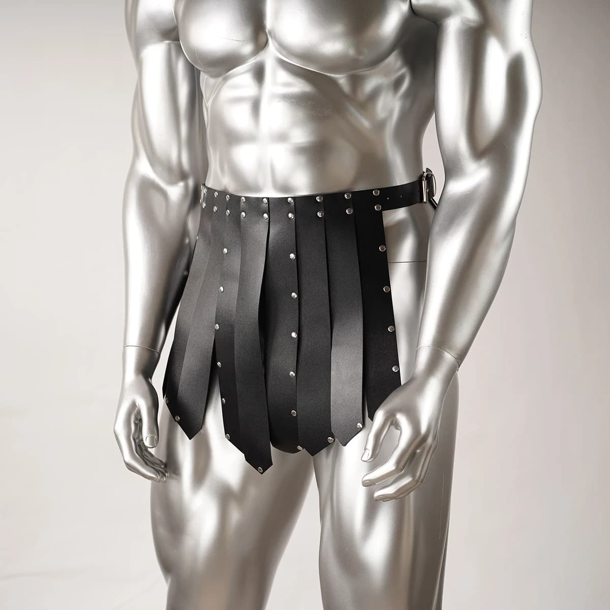 Costume de gladiateur gothique pour hommes, jupe de gladiateur romain avec harnais, harnais en cuir 