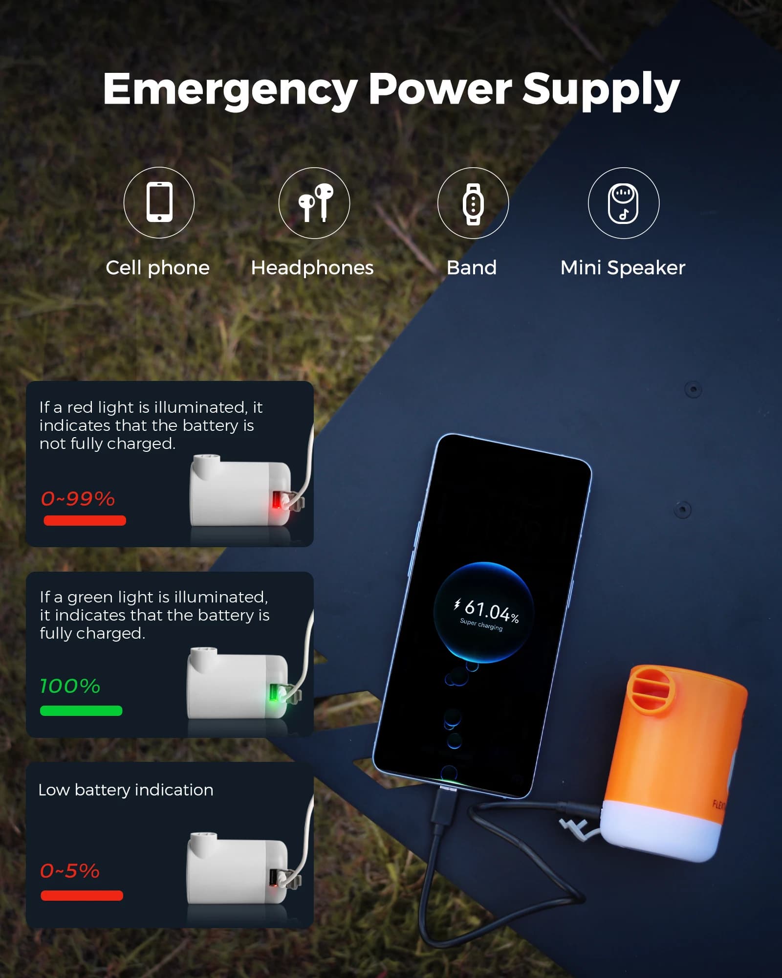 FLEXTAIL MAX PUMP 2 PRO - Gonfleur électrique à pompe à air portable avec lumière de camping et alim