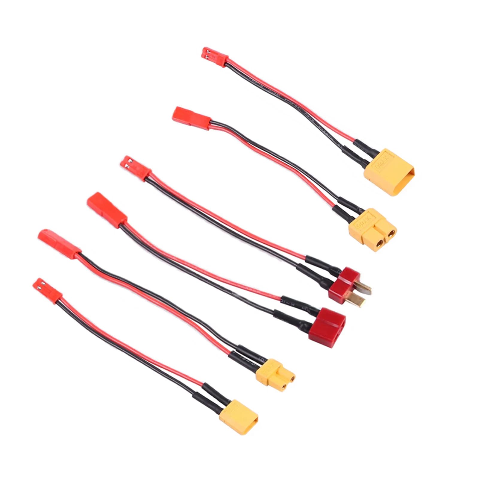 Câble adaptateur de batterie RC 10cm XT60 XT30 t-plug vers connecteur JST mâle/femelle, fil en Silic