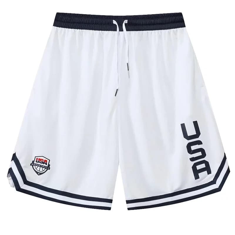 Short de basket-ball imprimé américain pour hommes, short actif, poches amples, cyclisme, exercice, 