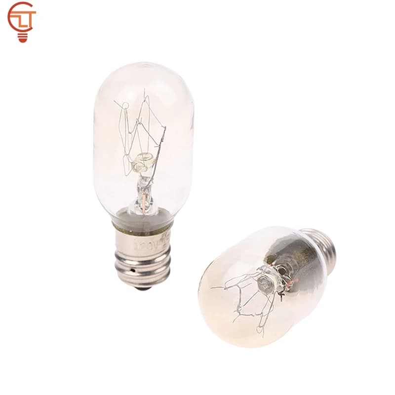 Ampoule Globe Inescente de Remplacement pour Réfrigérateur et Four, Lampe Salière T20 E12 120V 15W/2