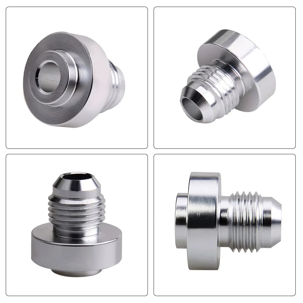 Raccord de Tuyau Nitrous en Aluminium, Billette Mâle Droite, Adaptateur de Soudure AN6 AN8 AN10