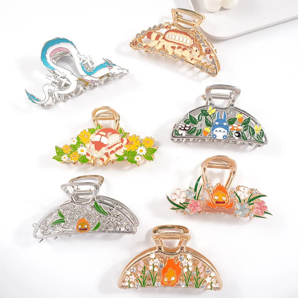 7 Style de mode mignon dessin animé flamme griffe de cheveux bateau Dragon grandes griffes de cheveu