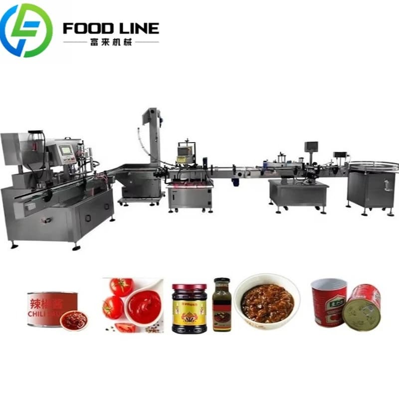 Machine automatique de remplissage et d'étiquetage pour barbecue au chocolat, pâte de tomate, Sauce 