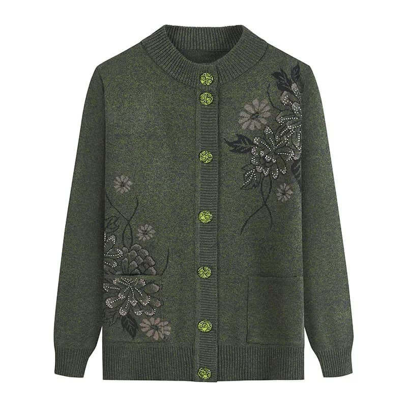 Pull à manches longues pour mère d'âge moyen, nouvelle collection printemps-automne, chemise tricoté